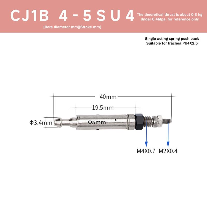 Миниатюрный пневматический цилиндр 5/10/15/20 мм, ход, тип SMC CJ1B4, игольчатый цилиндр для оборудования промышленной автоматизации