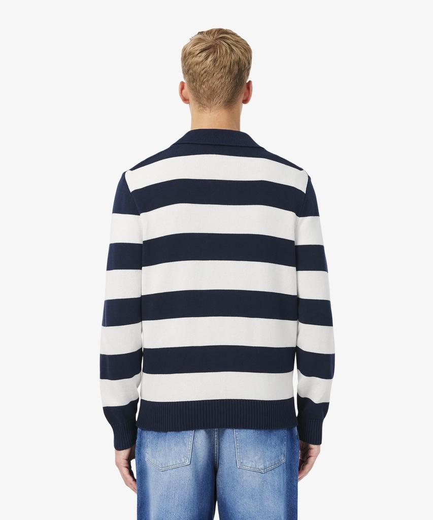 LACOSTE Men'S Bold Stripe Cotton Sweater Polo Shirt Ah0488-56N Hhw