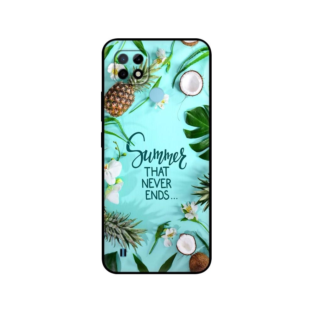 Силиконовый чехол для Realme C21 для OPPO RealmeC21 C 21, чехлы для телефонов 6,5 дюйма; Funda RMX3201 Bumper Capa Etui Мягкий черный чехол из ТПУ
