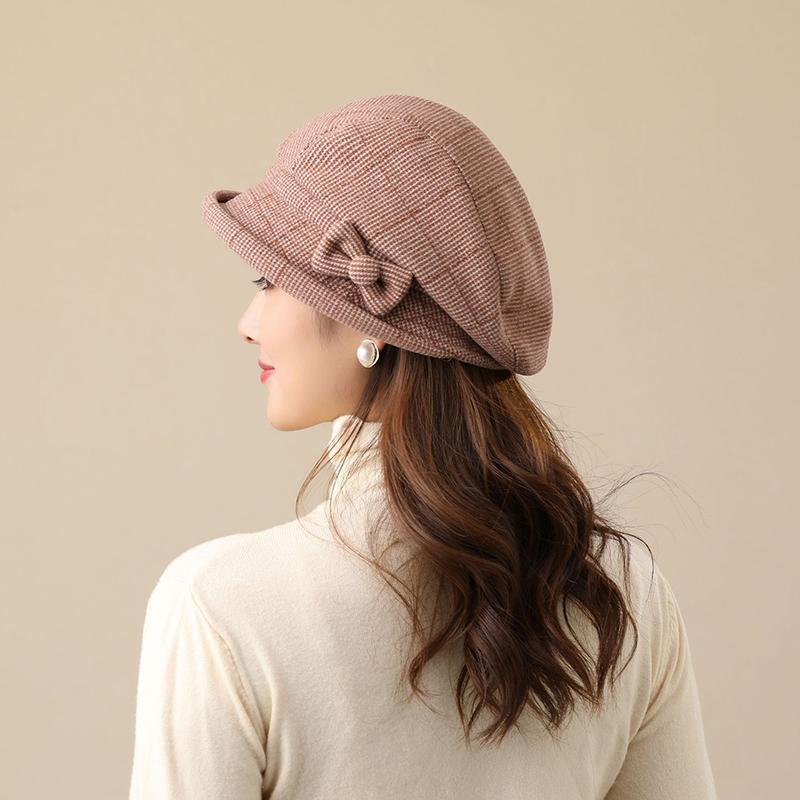 Женская праздничная шляпа, теплые универсальные шапки для бассейна среднего и старшего возраста, осенне-зимняя модная молодежная простая кепка для отдыха, рыбацкая шапка