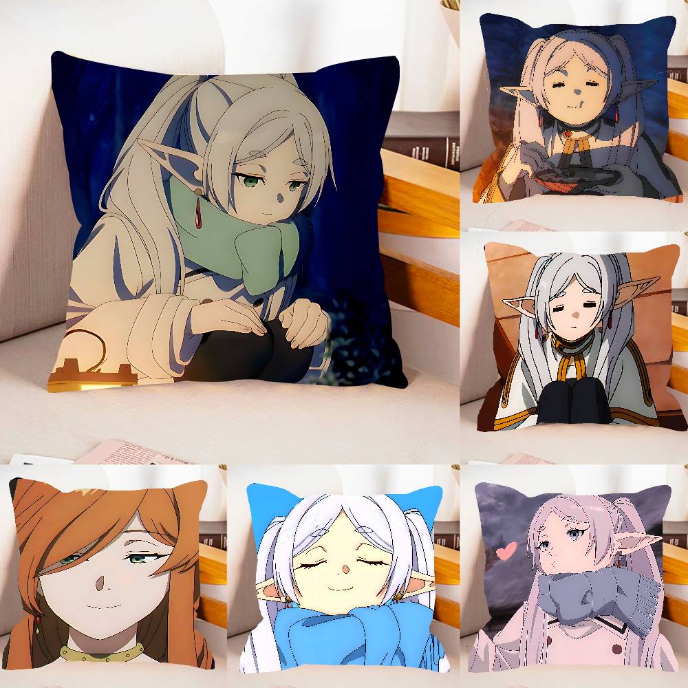 Anime FFrieren Cute Case Plush Fabric Soft Pillowcase Double Sided Print Cushion Cover Household Gifts