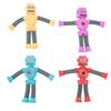 4pcs Plastic Telescopic Toys with Light Telescopic Suction Cup Giraffe Toy Stress Relief Telescopic
