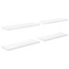 VidaXL Étagère murale flottante 4 pcs Blanc brillant 80x23,5x3,8cm MDF
