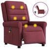 VidaXL Electric Reclining Massage Chair Bordeaux Red Fabric 3303307