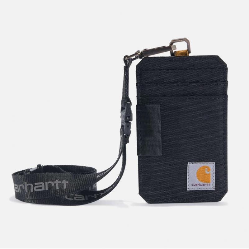 carhartt Carhartt B0000247 Нейлоновый держатель удостоверения личности в виде утки и шнурок, черный 94674 94674