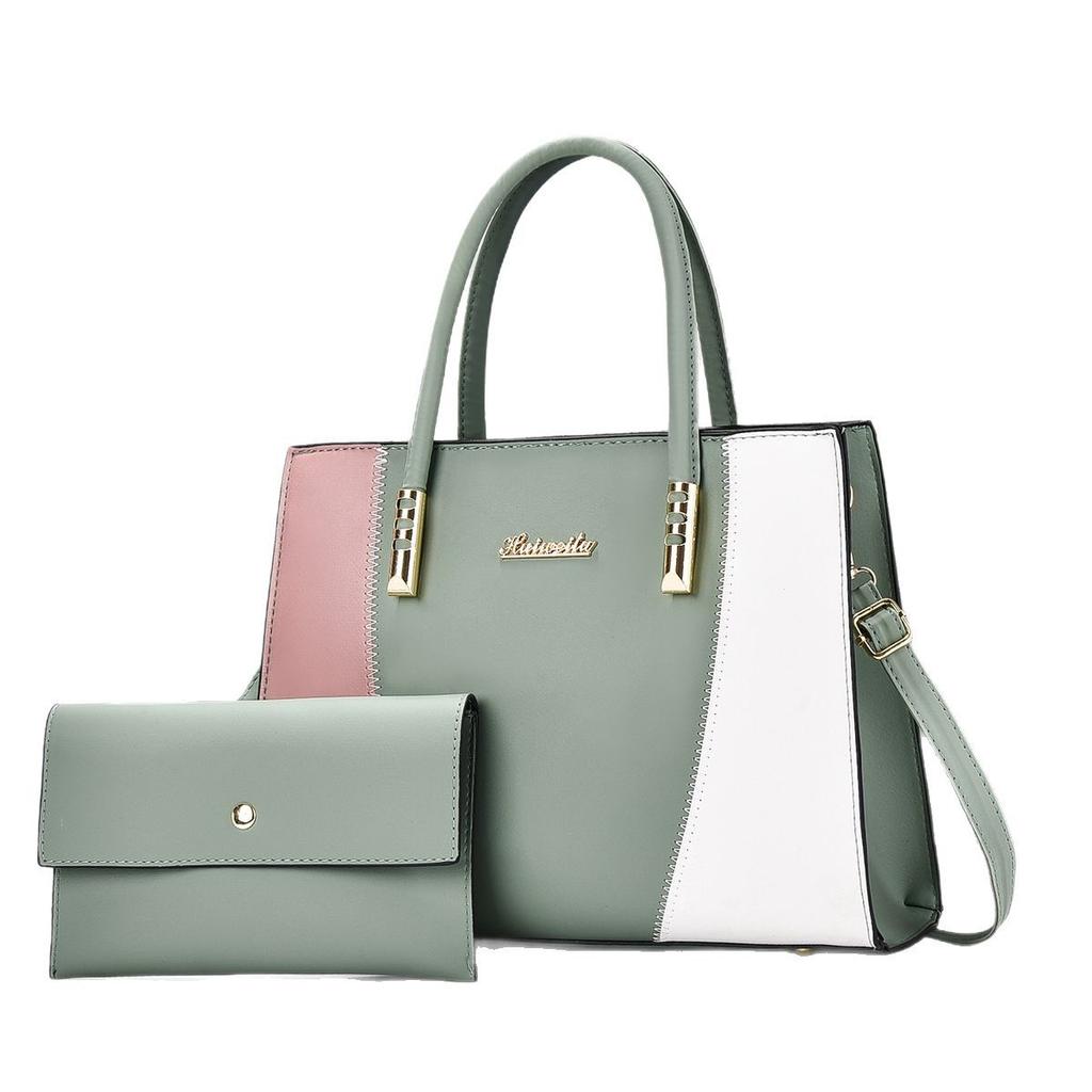 Новая модель сумки для мамы, контрастная цветовая сумка большой емкости, модная простая сумка на одно плечо через плечо, темпераментная сумка для мамы