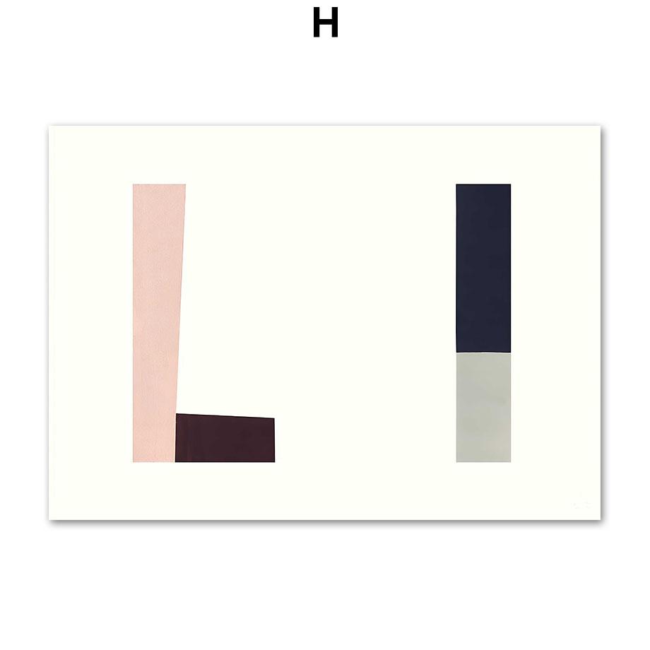 Абстрактная полосатая книга для девочек, синий цветок, геометрические постеры и принты, настенная живопись на холсте для гостиной, декоративные картины