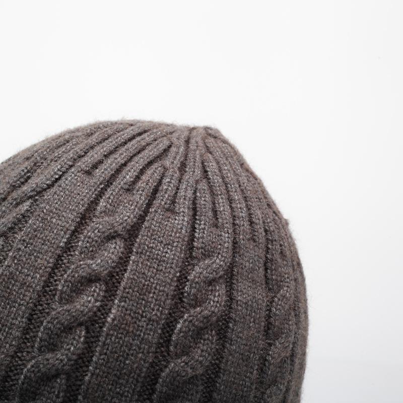 Женская утолщенная вязаная шапка, ветрозащитная, теплая, осенне-зимняя шерстяная шапка, мужская шапка от холода, для улицы, с защитой ушей, шапка-обхват для большой головы