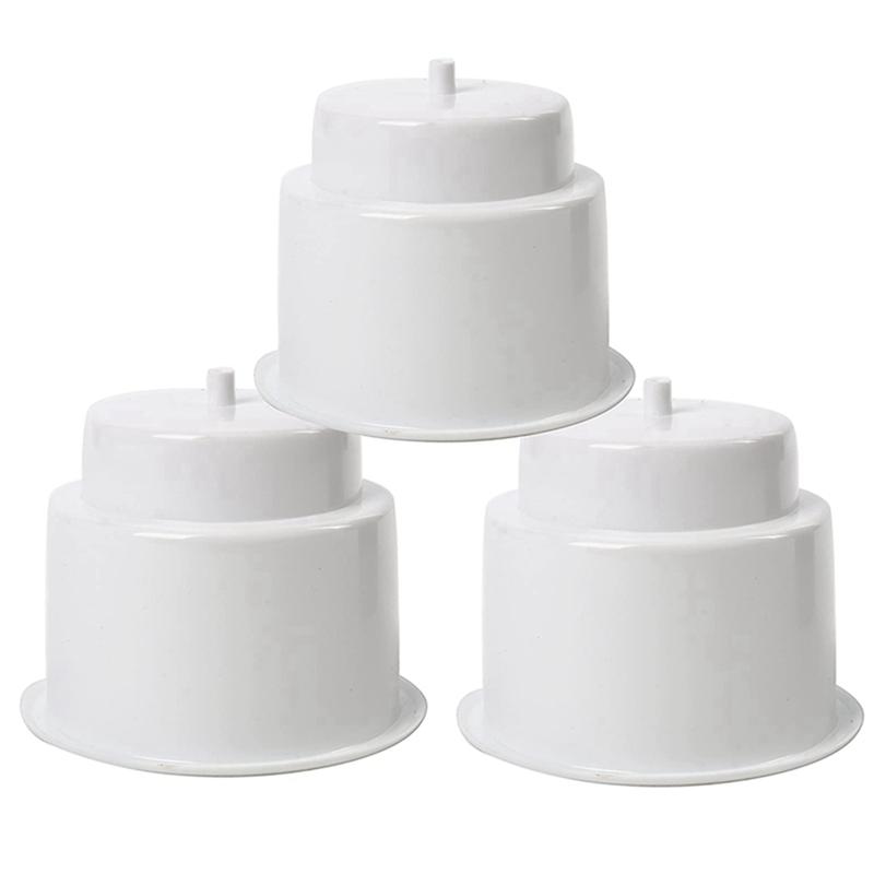 Powerful 6Pcs Recessed Drop In Plastic Cup Drink Can Holder With Drain For Boat Car Marine Rv Replacement (White)