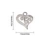 50pcs Hollow Heart Shape Pendant Vintage Alloy Pendant for Jewelry Making DIY Necklace Accessories