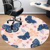1pc Butterfly Floral Office Round Area Rug, Indoor Mat Suitable For Office, Under Office Chairs Bedroom Living Room Home Decor, Room Deco