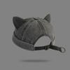 Cute Sweet Cat Ear Brimless Hat Personalized Casual Solid Color Hat Breathable Washing Retro Men and Women Universal Hat
