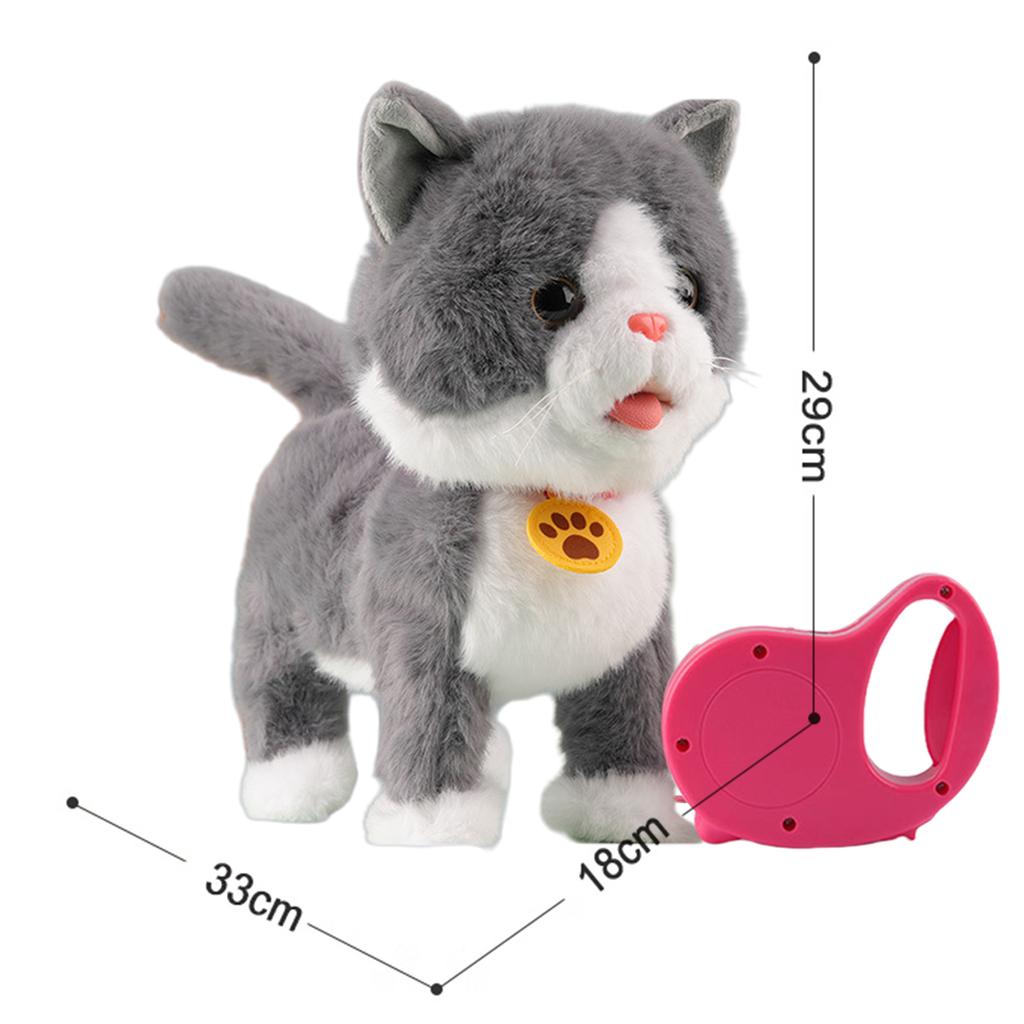 Электронная интерактивная плюшевая игрушка с поводком на дистанционном управлении Реалистичный робот-щенок для детей от 4 лет