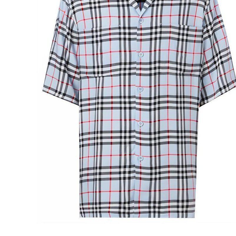 Burberry Рубашка в клетку с коротким рукавом 80258221