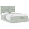 Maison Exclusive - Cadre de lit ottoman et matelas gris clair 140x190 velours