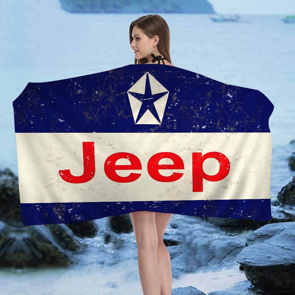 J-Jeep Аниме Пляжное Полотенце Мягкое Впитывающее Мочалка Детские Подарки для Детей Путешествия Кемпинг Спортзал
