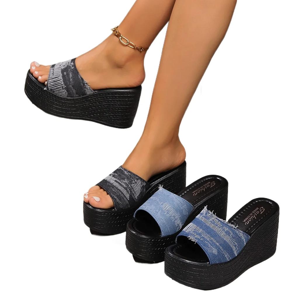Wedge Sandals Women Comfortable Walking Shoes Outdoor Casual Anti-slip Summer Trend Lightweight Platform Slipper Slides Women