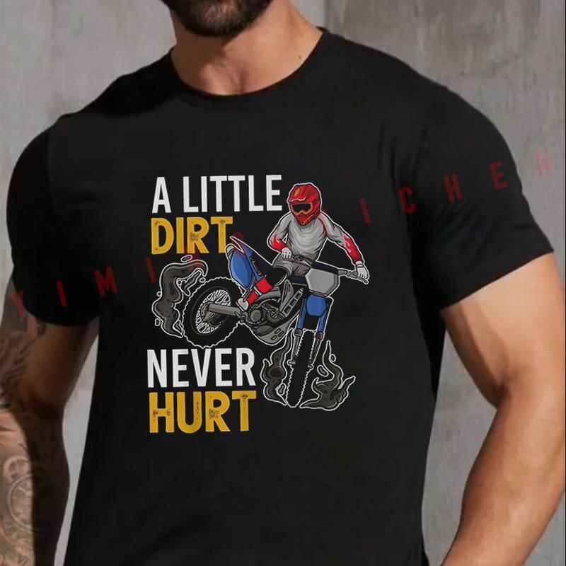 Funny Dirt Bike Design For Boys Girls Motorbike T-Shirt Fashion VintageSummer Casual Short Sleeve O-neck Motorbike Tops Tee
