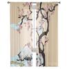 Японское крепление Fuji Sakura Tree Flower Тюлевые оконные шторы для гостиной из органзы, прозрачная вуаль, занавеска для спальни, кухни, домашний декор