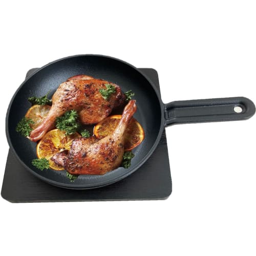 Ishigaki Skillet, 15cm, Inner Diameter 14.1cm X Depth 2.7cm, Snack Skillet with Base, Cast Iron, Direct Heat, Induction Cooking Compatible, Oven, Gril