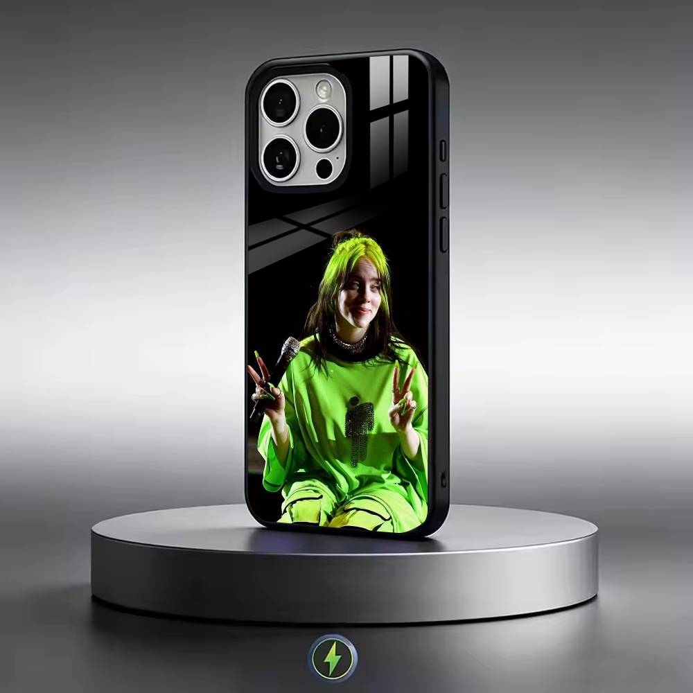 Чехол для телефона S-Singer B-Billie Eilish для iPhone17,16,15,14,13,12,11 Plus,Pro Магнитный Для Magsafe Беспроводной Зарядки