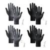 1 Pair Rechargeable Heated Gloves Men Women Waterproof Electric Heating Gloves Silicone Palm Touch Screen Gloves for Winter Skiing Cycling