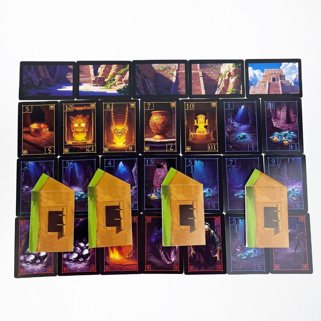 Incan Treasure Quest Strategy Board Game for 3-8 Players Card