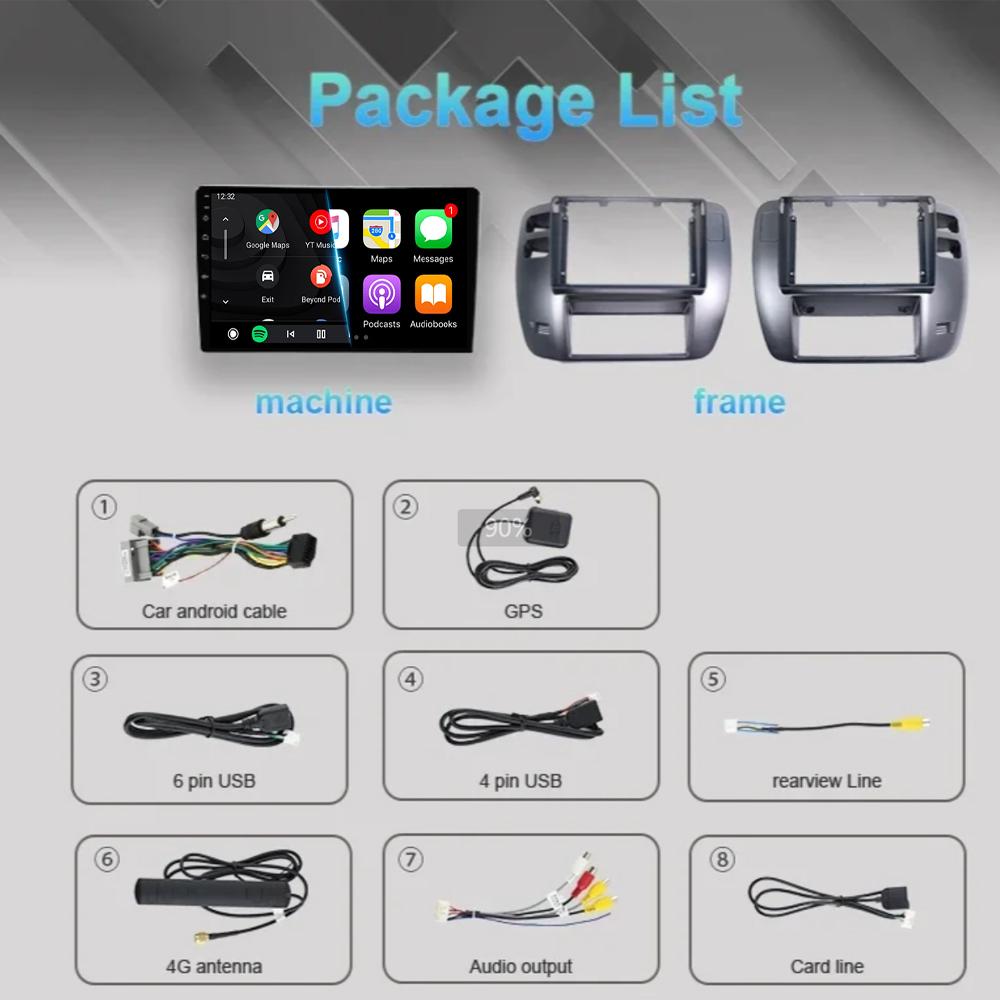 Автомагнитола Android 14 для Nissan Patrol 1997-2005 CarPlay Стерео GPS-навигация Мультимедийный видеоплеер Автомагнитола Аудио 4G