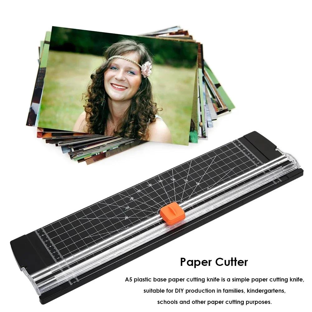 A4/A5 DIY Paper Cutting Guillotine Paper Cutter with Pull-out Ruler for Photo Trimmers Scrapbook Lightweight Cutting Mat Machine