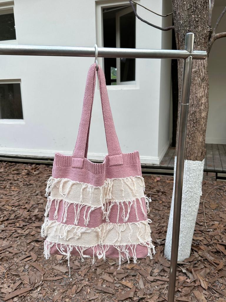Винтажная вязаная сумка плетеная сумка с бахромой модная женская сумка через плечо Superior Sense сумка сумка для покупок