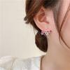 Korean Style Oil Floral Stud Earrings Women's Jewelry Flower Design Drop Earrings  Party
