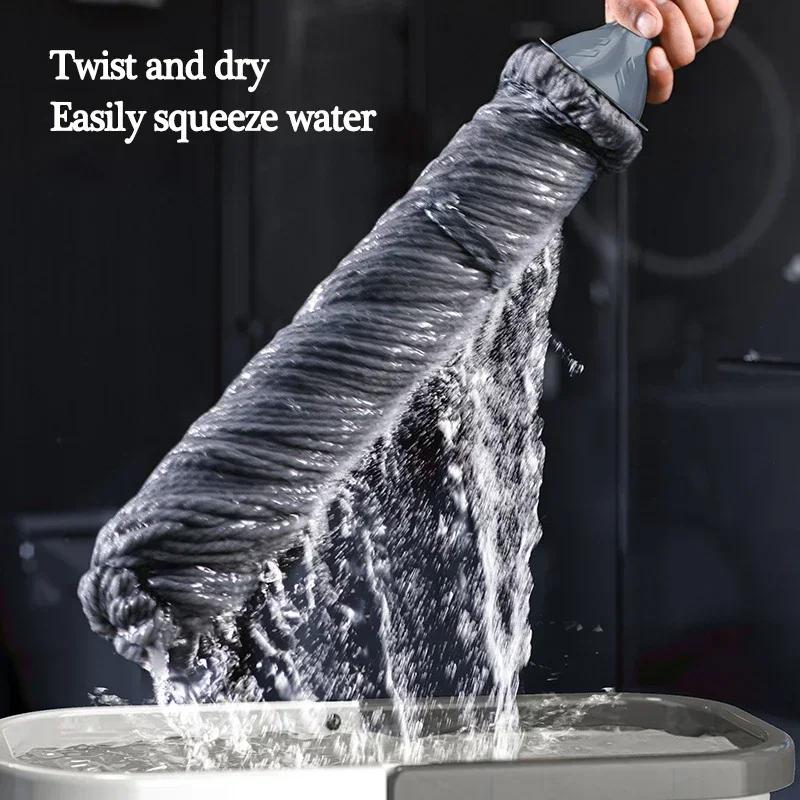 2025 Новая швабра без мытья рук, бытовая швабра для мытья полов, вращающаяся самозакручивающаяся швабра для ленивых людей, швабра для мытья полов, инструменты для мытья полов