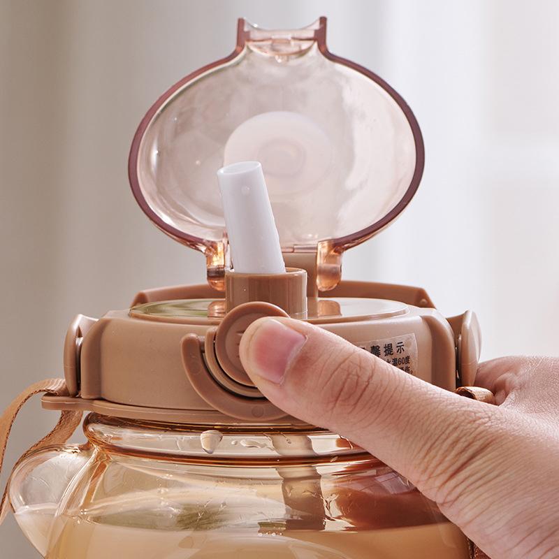 1000 мл Медведь Поильник Детский Портативный Рюкзак Бутылка Для Воды Кружка С Трубочкой