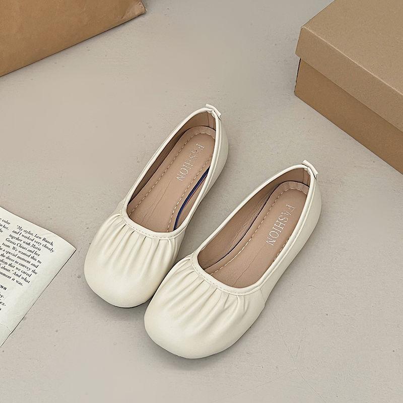 Lightweight Doudou Ladyshoes, One-pedal Grandma Shoes, Versatile, Shallow Mouth Soft-soled Single Shoes, Women's Gentle Evening Breeze 2025 New Models