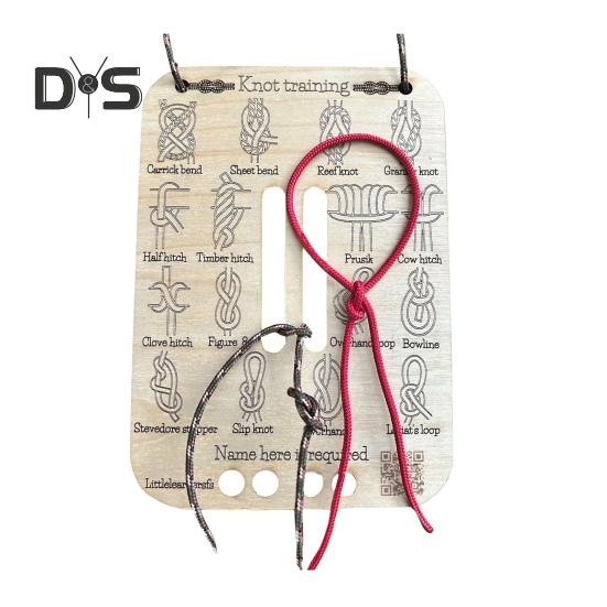 Доска для обучения вязанию узлов, 16 узлов, деревянная доска для начинающих, рифы, квадратные узлы, практическое обучение, подарок любителям кемпинга на открытом воздухе