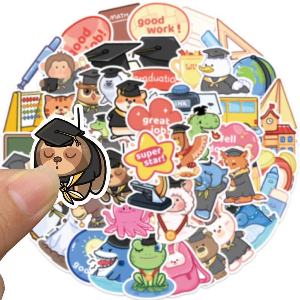 50 Preschool Graduation Season Graffiti Stickers Decorate Guitar Suitcase DIY Waterproof Stickers