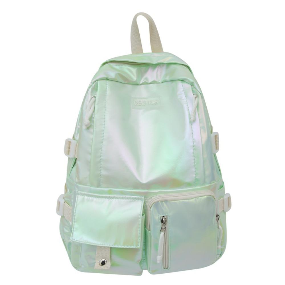 Multi-Pocket Laser Backpack Korean Style Shoulder Bag Portable Students School Bag Teenager