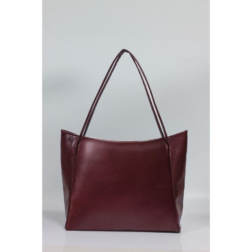 Women's Black Zipper Shopper Bag