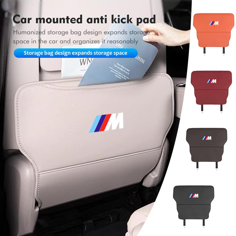 WCHT7 Car Seat Backrest Anti Kick Pad Rear Seat Storage Bag Accessories For BMW E93 F10 F20 F30 F40 F15 F25 F26 F31 F49 F86 M3 M5 X3