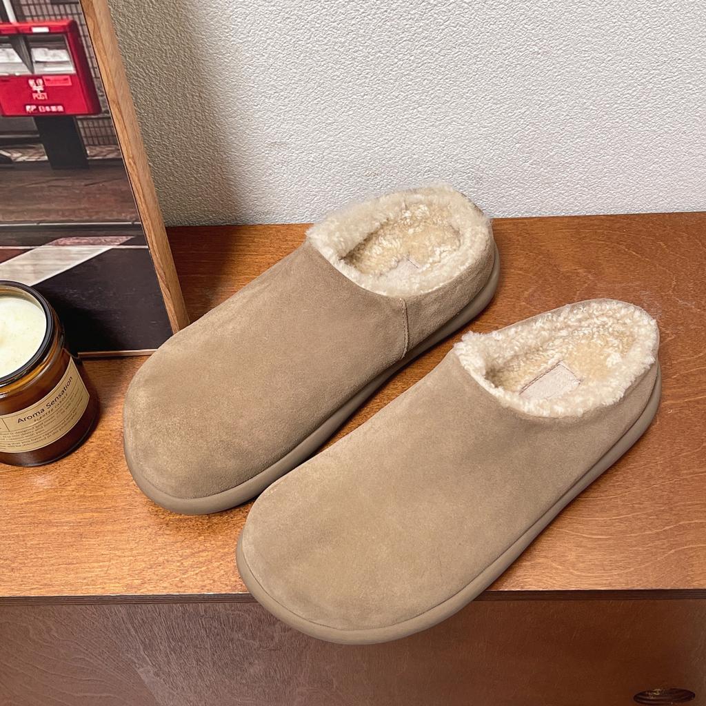 Обувь Birkenmuller Обувь Mao Mao на зиму 2024 года, новая, на толстой подошве, с одной педалью, морозостойкая и теплая, с ворсистым мешком на голове, хлопковая швабра