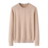 Plus Size Loose Merino Wool Knit Sweater - Warm, Thin, Round Neck Pullover for Autumn/Winter