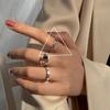 925 Silver-Plated Irregular Plain Ring for Women - Korean Simple & Trendy Design, Non-Fading