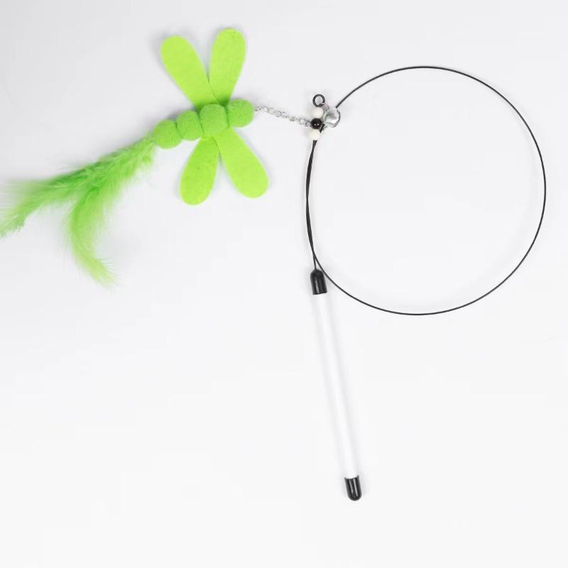 Игрушки для кошек, Колокольчики из стальной проволоки, Махалки из стальной проволоки с перьями, Игрушки для кошек, Товары для питомцев, Игрушки для кошек