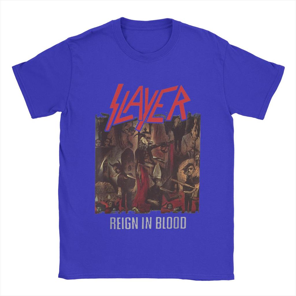 Men's Slayer Band T Shirt Pure Cotton Clothing Novelty Short Sleeve Round Collar Tees Birthday Present T-Shirt