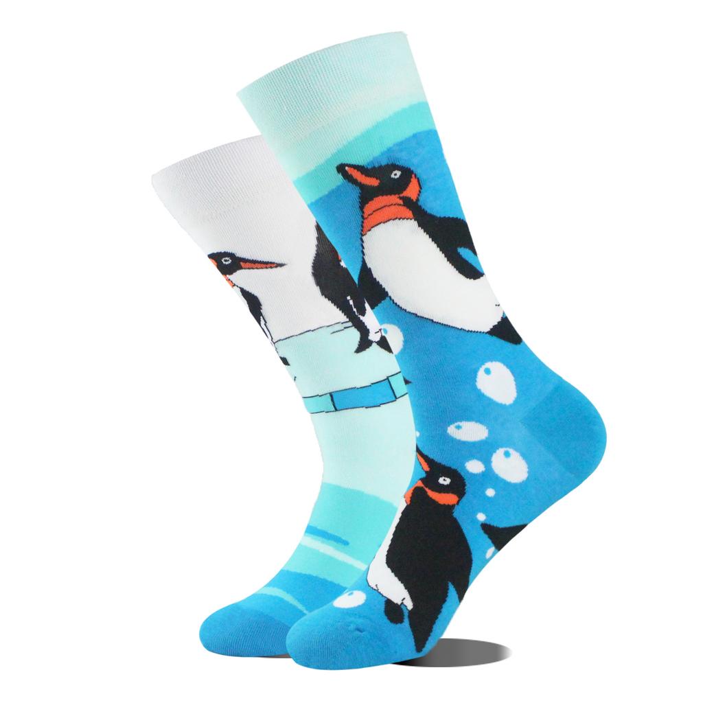 Новые модные носки креативные асимметричные хлопковые носки с изображением животных AB персонализированные популярные уличные жаккардовые парные носки