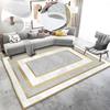 Classical Living Room Decor Carpet Home Decoration Gold Border Soft Rugs for Bedroom Washable Lounge Mat Elastic Floor Carpet