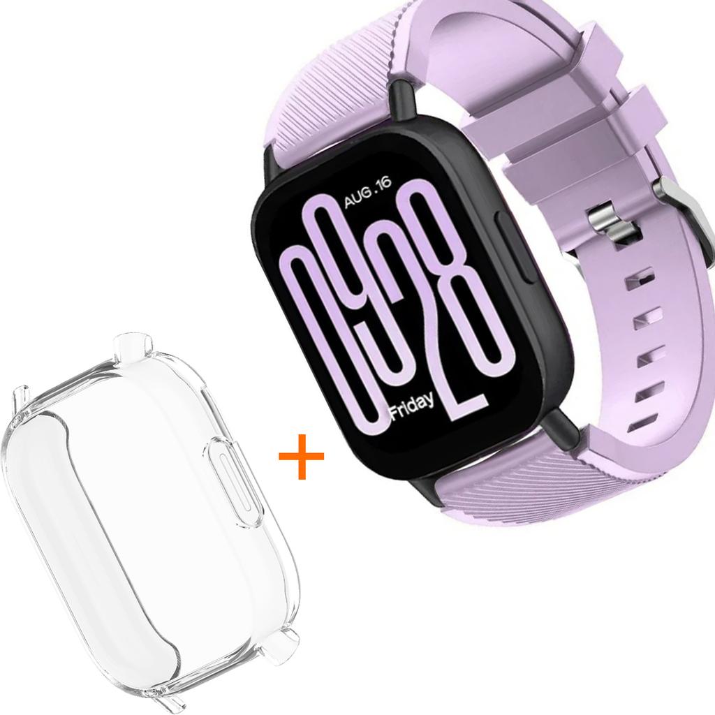 Силиконовый ремешок с ТПУ чехлом для умных часов Xiaomi Redmi Watch 5 Active Lite, браслет и чехол для Redmi Watch 5 Active Lite