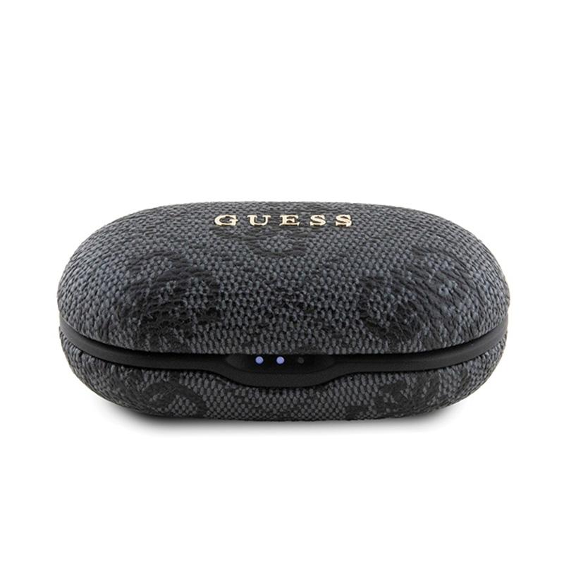 Guess 4G Metal Logo - Słuchawki Bluetooth Tws Enc + Etui Ładujące (Czarny)