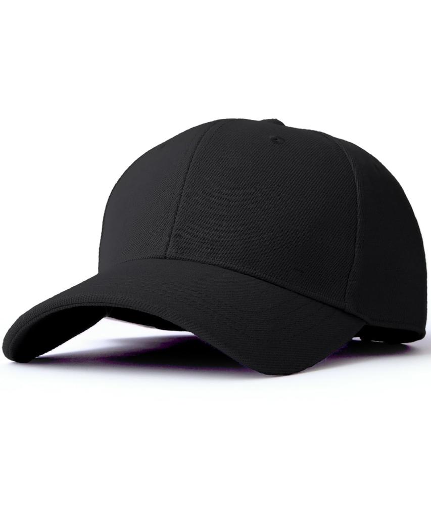 [STREAM] [Stay Beautiful Style] Cap Men's Deep UV Protection Plain Hat Easy To Care 100% Polyester Running Baseball Cap (Black)