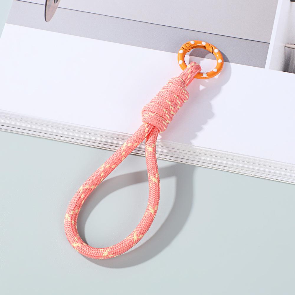 Цветной тканый шнурок для телефона с отстегиваемым брелоком и страховочным шнурком